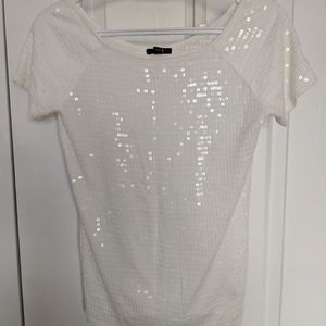 White sequined top
